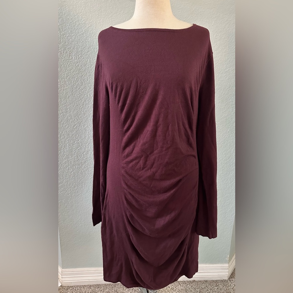 NWT Express Sweater Dress in Burgundy, retail $69, Size XL